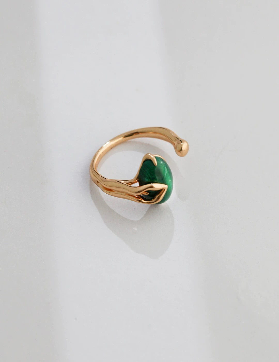 Sunyata Organically Shaped Malachite Ring