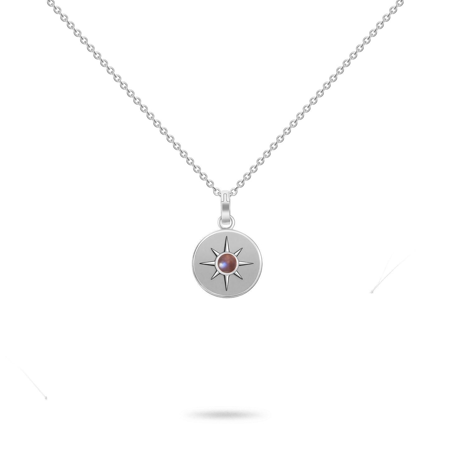 Birthstone Necklace April Diamond Solid 18K Gold