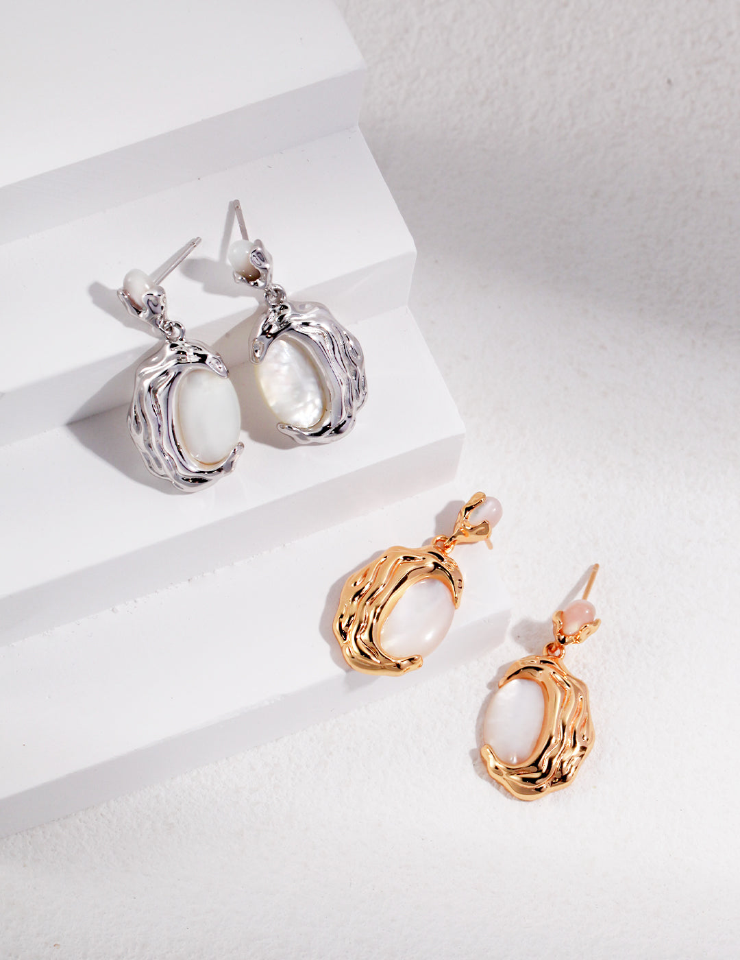 Sunyata Organically Shaped Oval Mother-Of-Pearl Ring