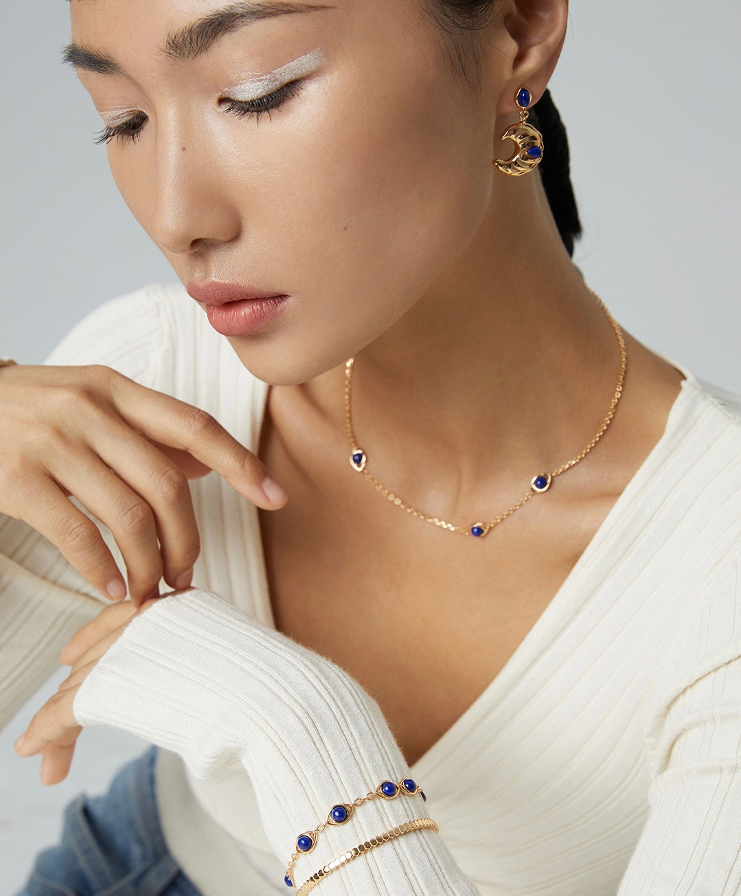 Sunyata Lapis Lazuli Eyes Necklace