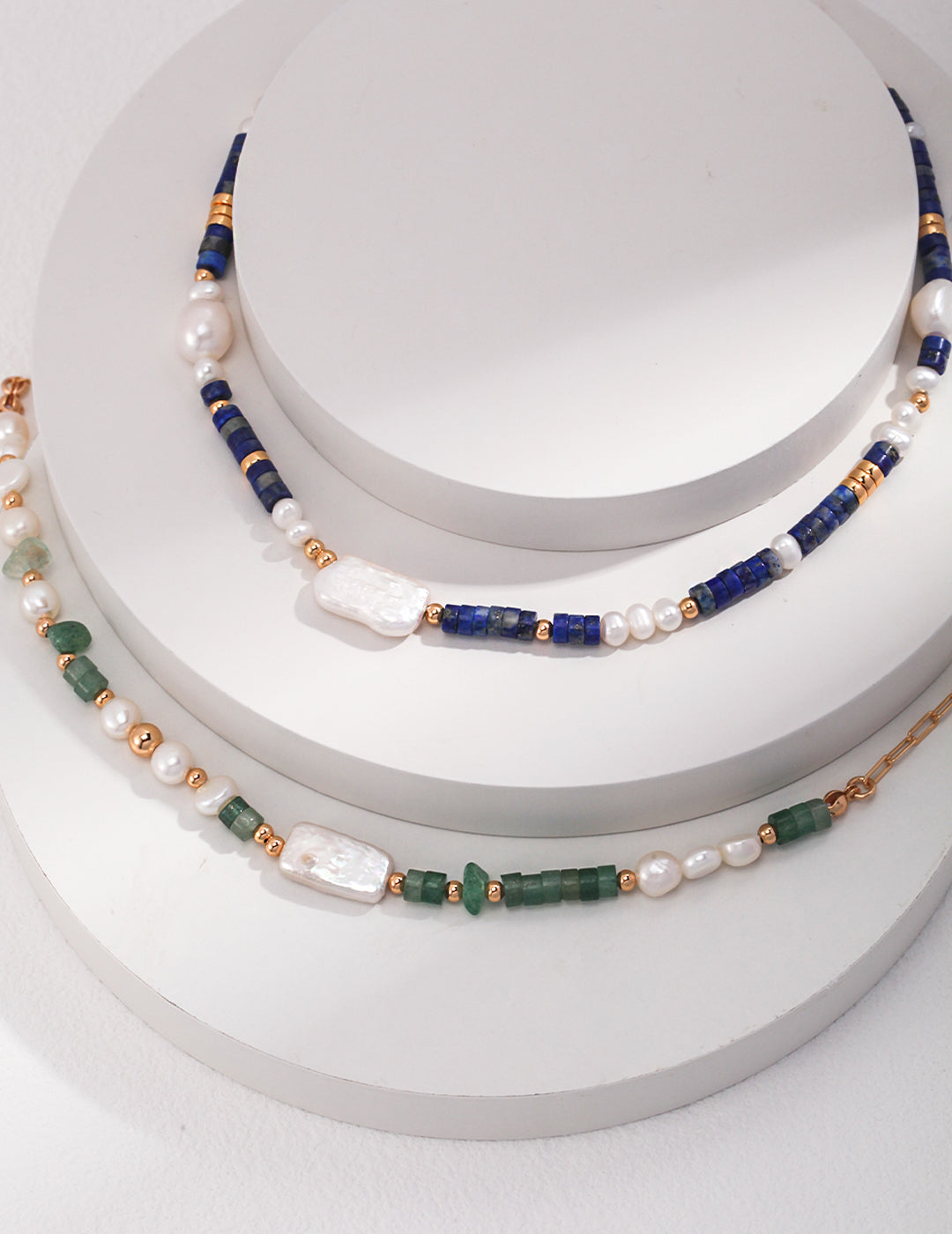 Sunyata Lapis Lazuli Pearl Beaded Necklace