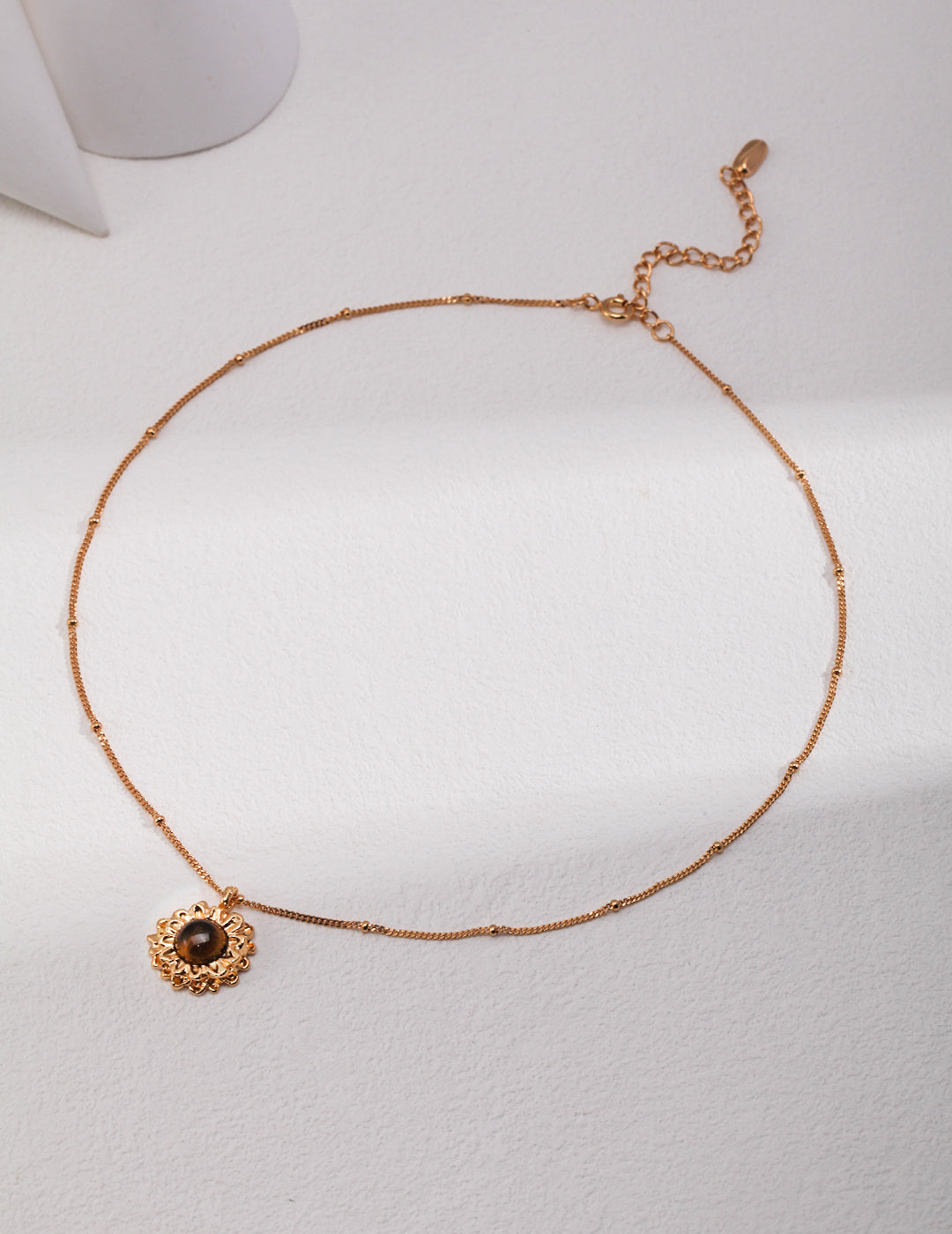 Sunyata Sunflower Tiger's Eye Necklace