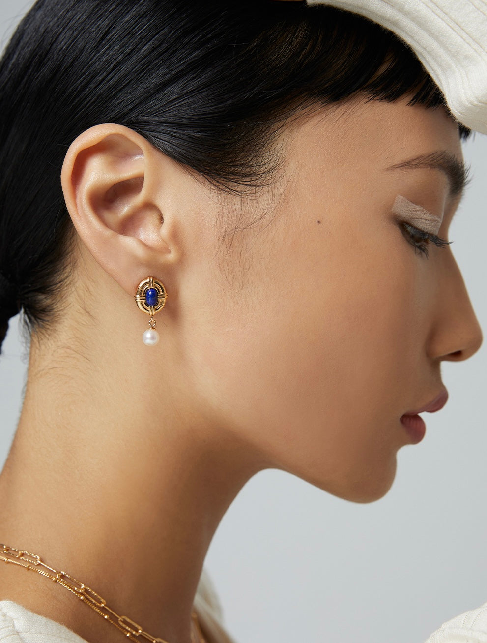 Sunyata Lapis Lazuli Pearl Earrings