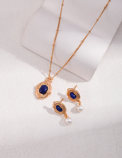 Sunyata Lapis Lazuli Pearl Earrings