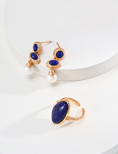 Sunyata Organically Shaped Lapis Lazuli Ring