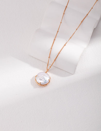 Sunyata Organically Shaped Round Pearl Pendant Necklace 4-Piece Set