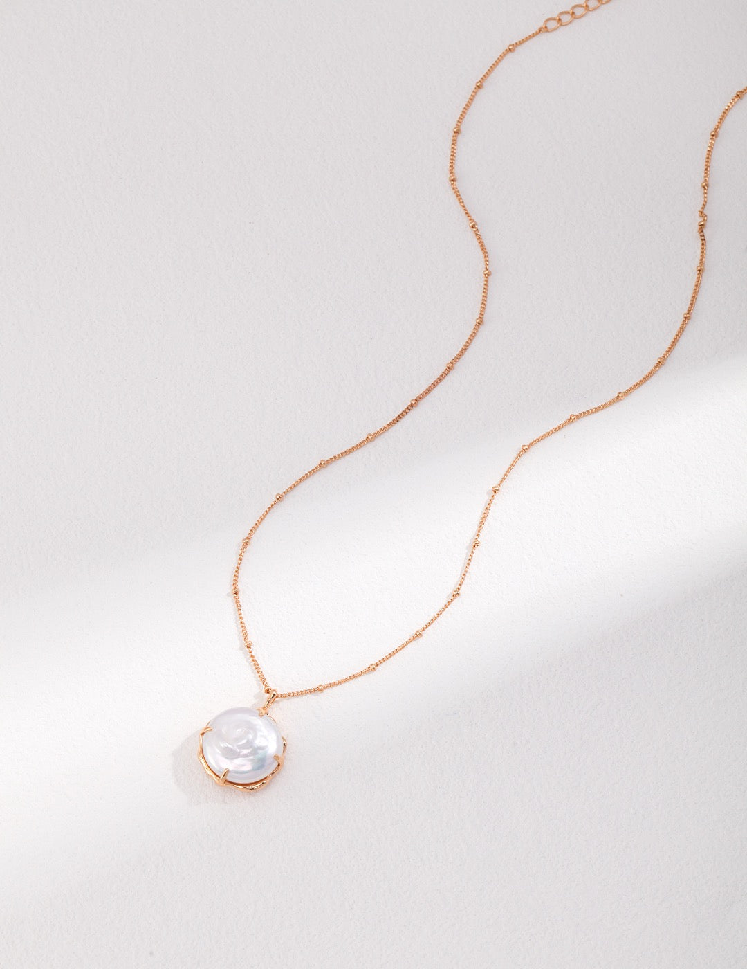 Sunyata Organically Shaped Round Pearl Pendant Necklace 4-Piece Set